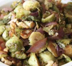 Lidia Bastianich recipe, Sauteed Brussels Sprouts with Walnuts. Lidia’s Mastering the Art of Italian Cuisine – Photo credit Lidia’s Italy